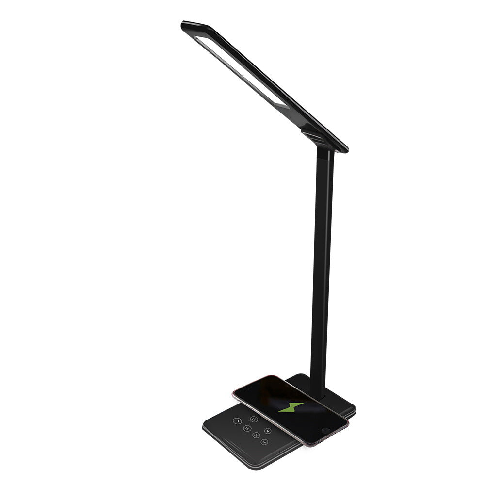 3-in-1 LED Schreibtischlampe: Kabelloses Laden, Augenschutz & Modernes Design