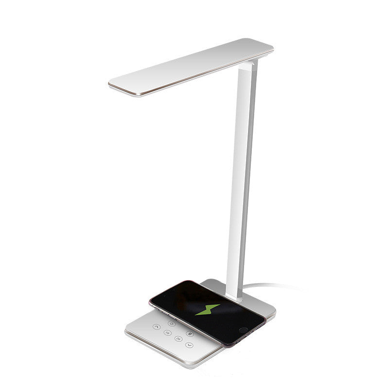3-in-1 LED Schreibtischlampe: Kabelloses Laden, Augenschutz & Modernes Design