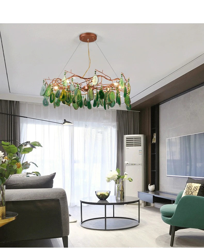 Premium Nordic Agate Crystal Chandelier