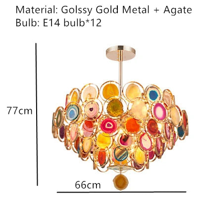 Premium Nordic Agate Crystal Chandelier