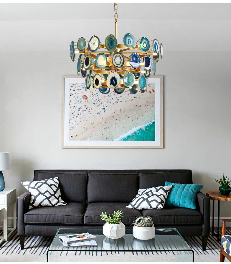 Premium Nordic Agate Crystal Chandelier