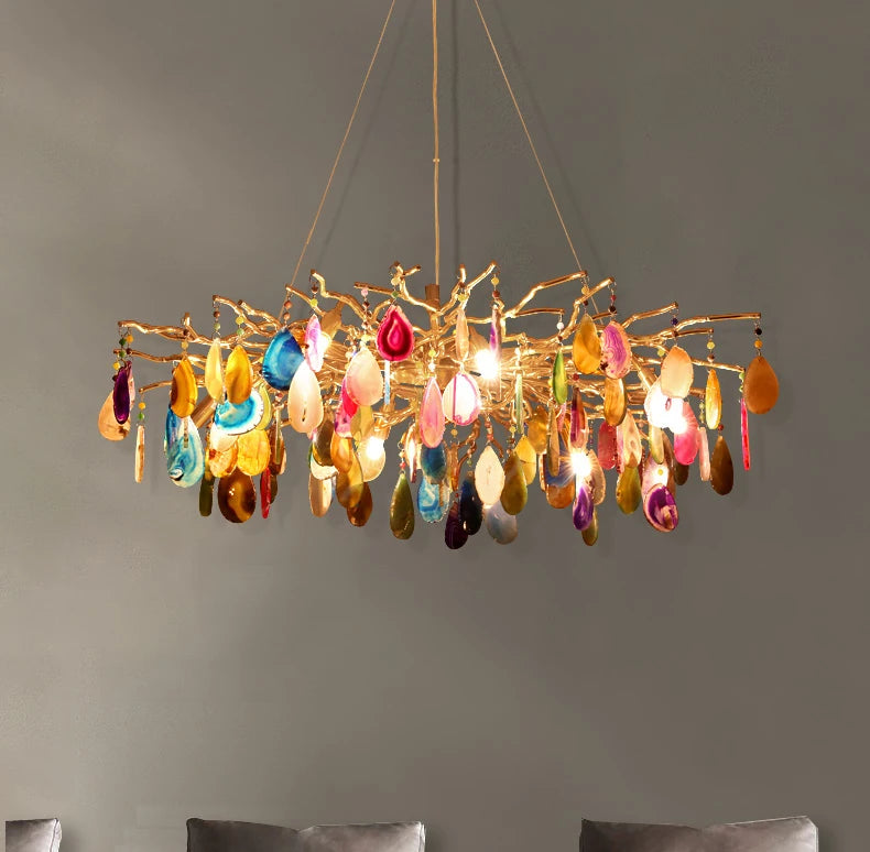 Premium Nordic Agate Crystal Chandelier