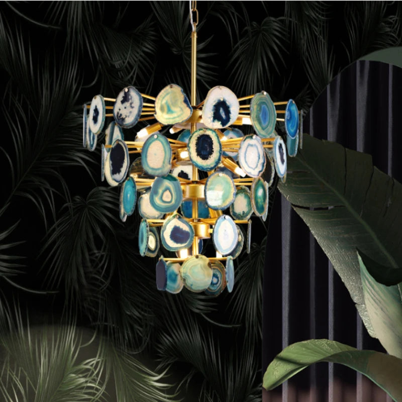 Premium Nordic Agate Crystal Chandelier
