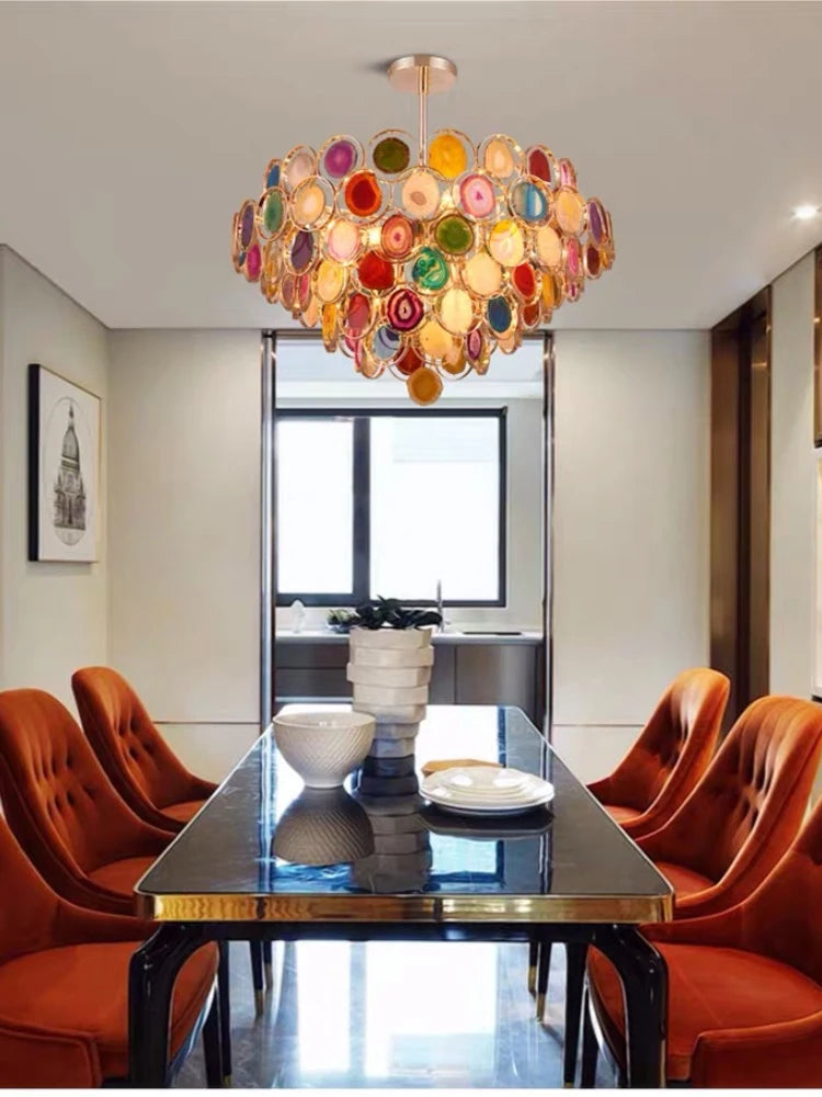 Premium Nordic Agate Crystal Chandelier