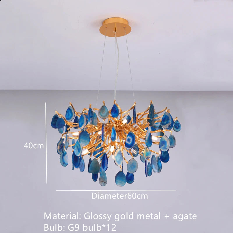 Premium Nordic Agate Crystal Chandelier