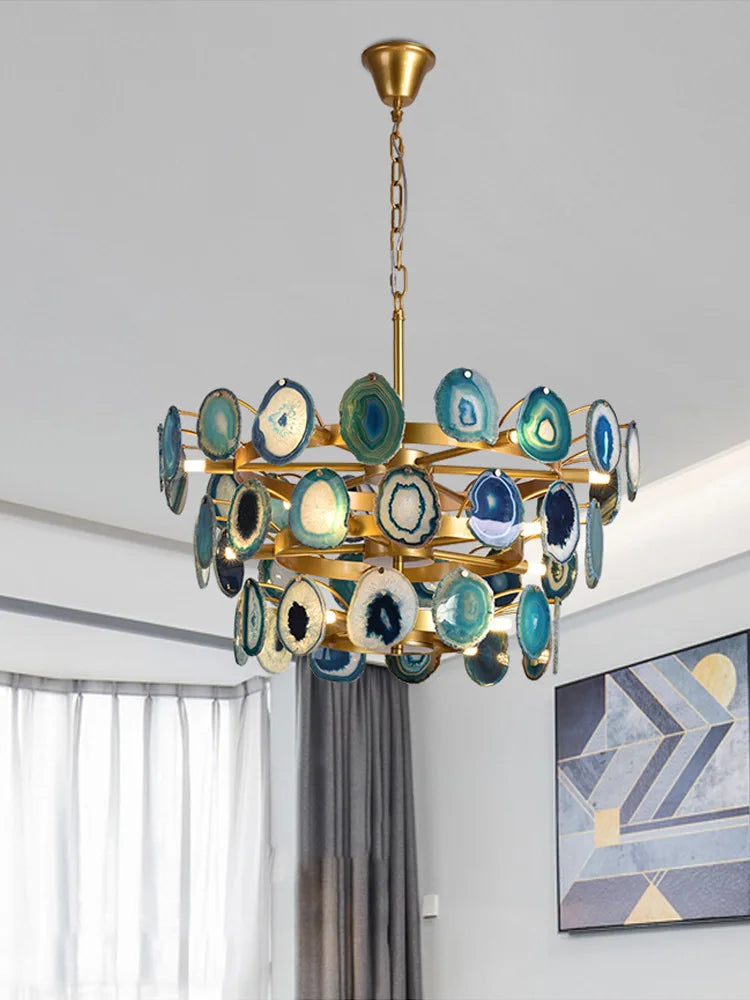 Premium Nordic Agate Crystal Chandelier