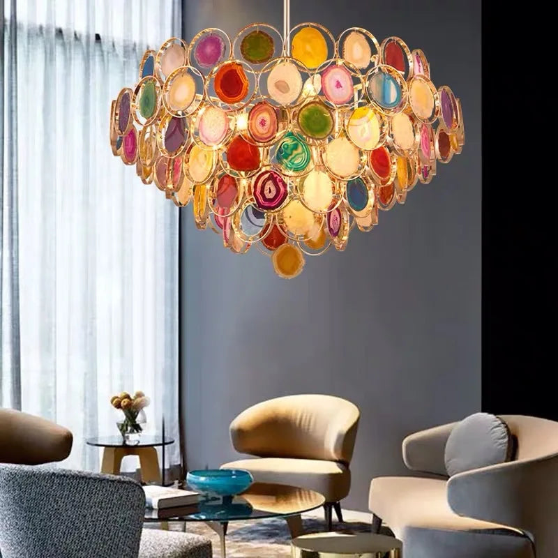 Premium Nordic Agate Crystal Chandelier