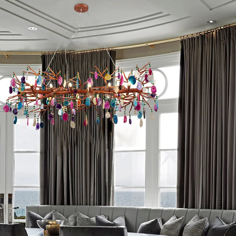 Premium Nordic Agate Crystal Chandelier