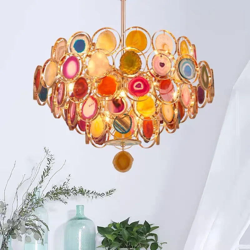 Premium Nordic Agate Crystal Chandelier