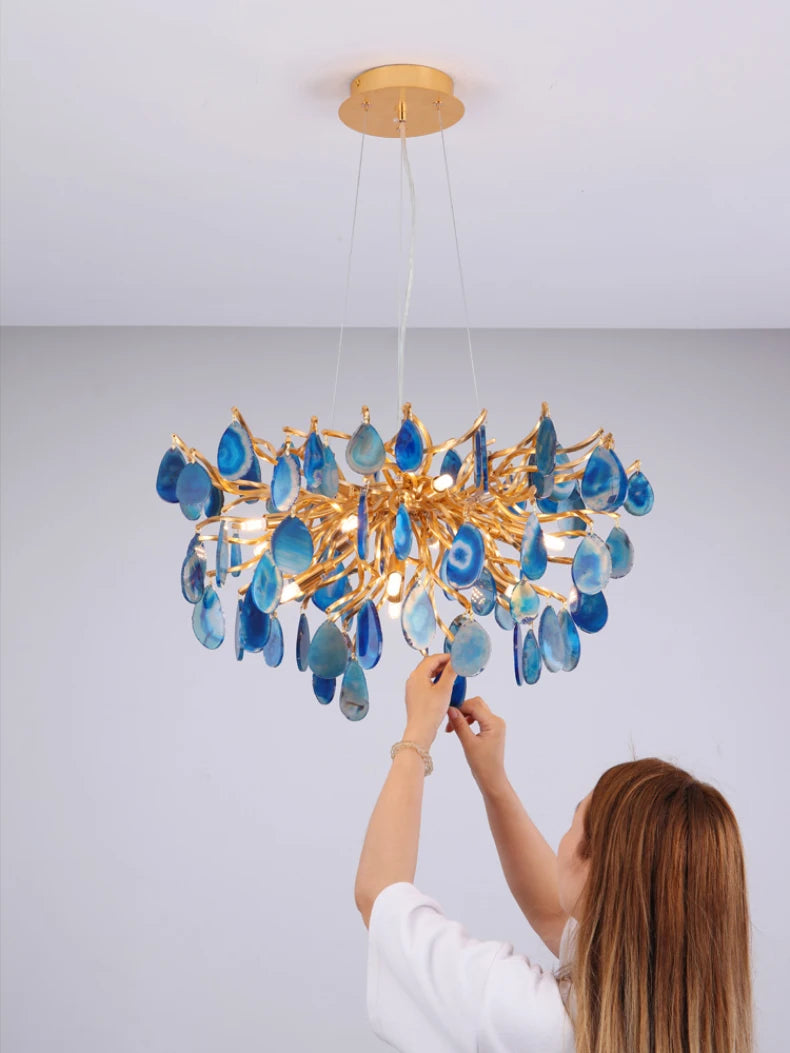 Premium Nordic Agate Crystal Chandelier