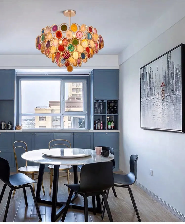 Premium Nordic Agate Crystal Chandelier