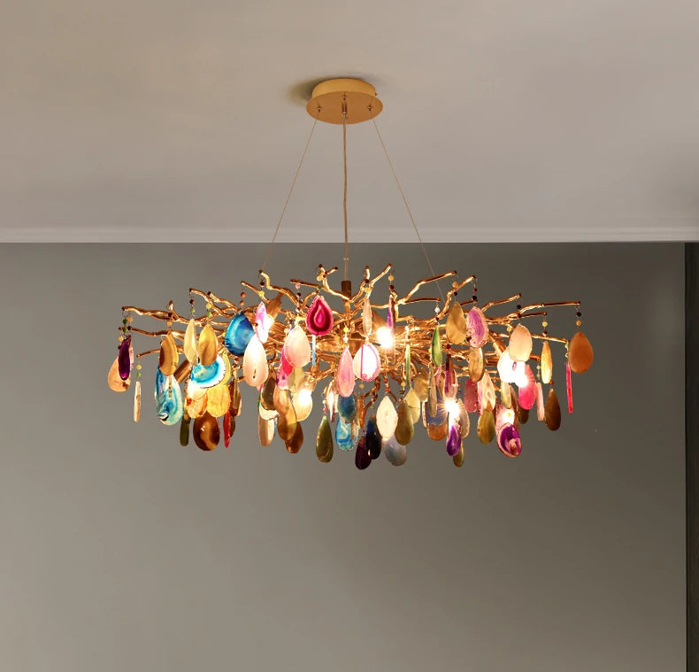 Premium Nordic Agate Crystal Chandelier