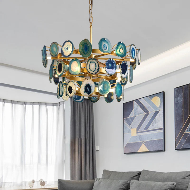 Premium Nordic Agate Crystal Chandelier