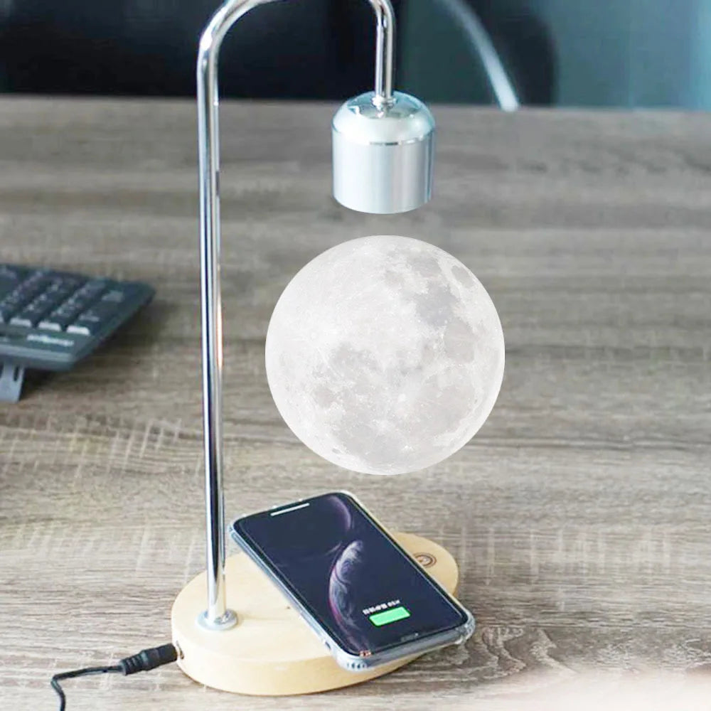 Levitating Moon Lamp & Wireless Station – Modernes Design & Technologie