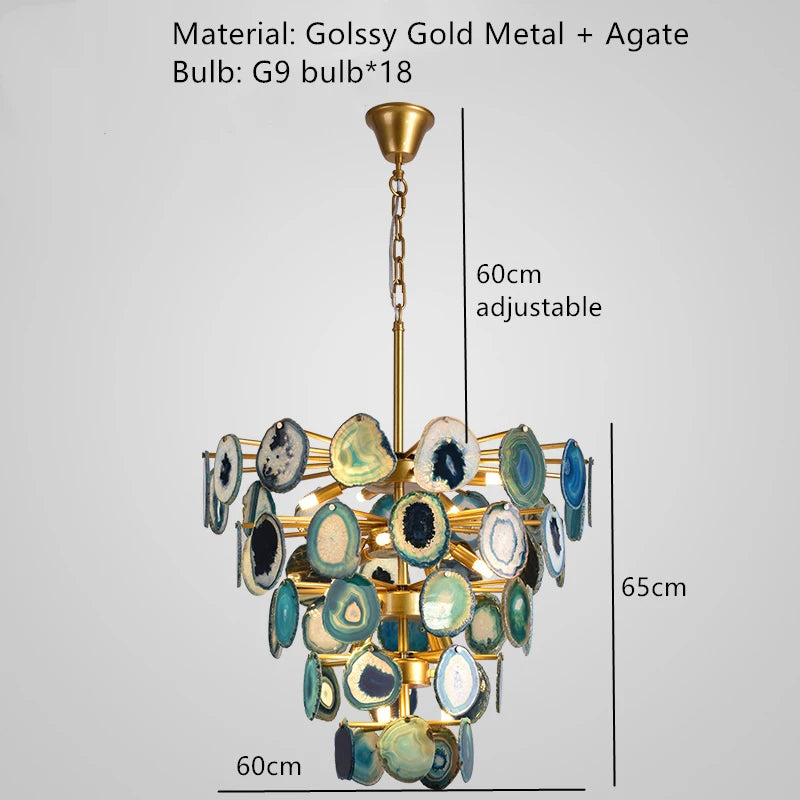 Premium Nordic Agate Crystal Chandelier