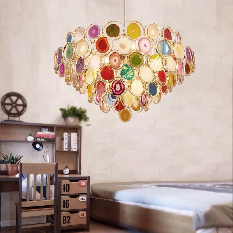 Premium Nordic Agate Crystal Chandelier
