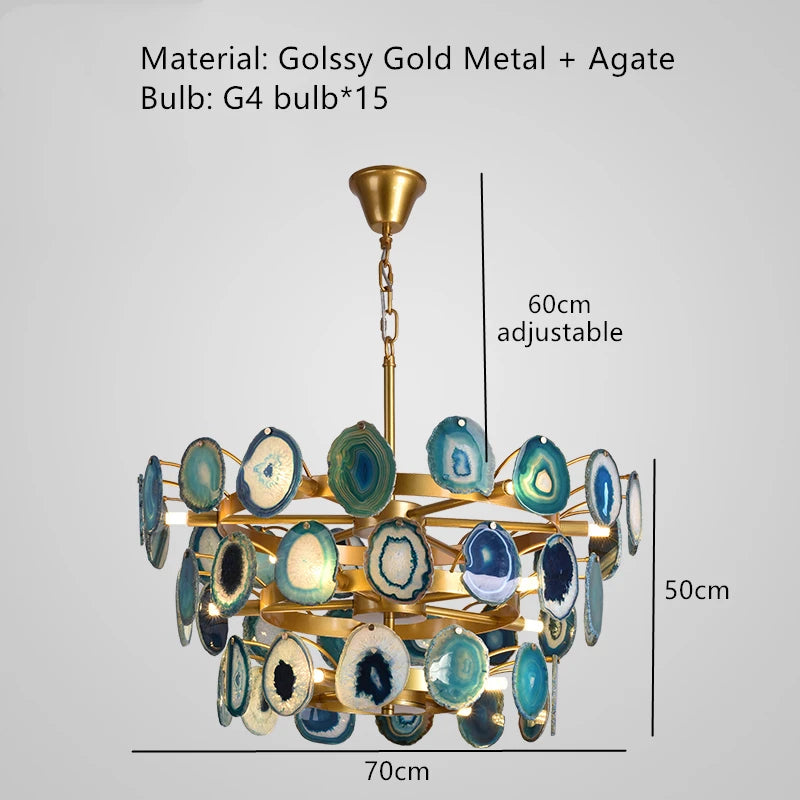 Premium Nordic Agate Crystal Chandelier