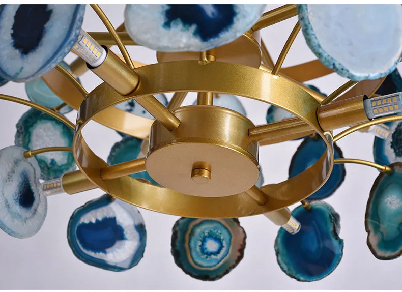 Premium Nordic Agate Crystal Chandelier