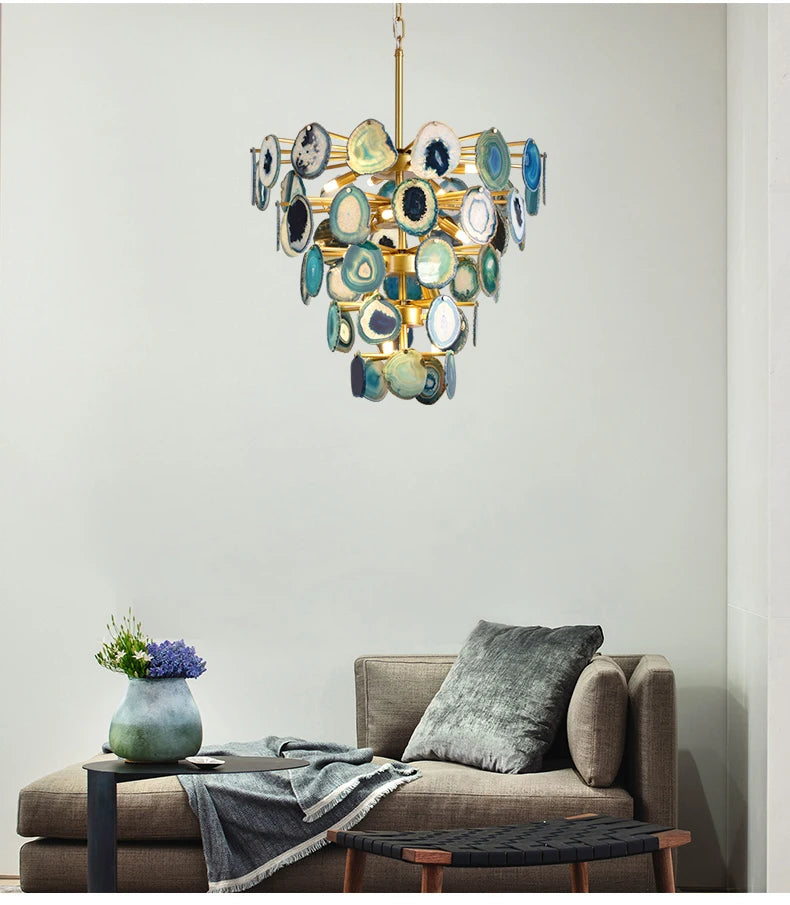 Premium Nordic Agate Crystal Chandelier