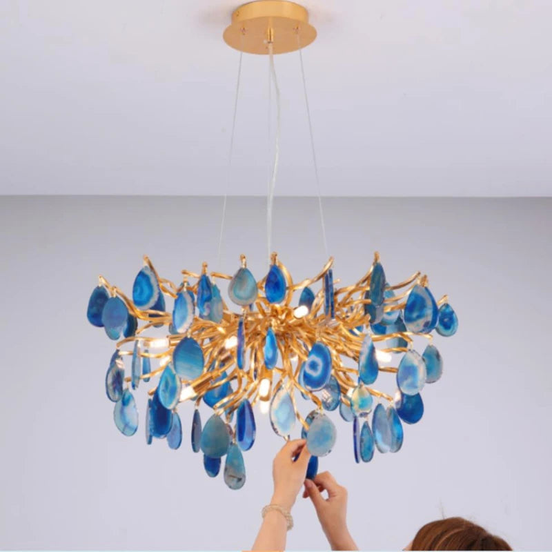 Premium Nordic Agate Crystal Chandelier