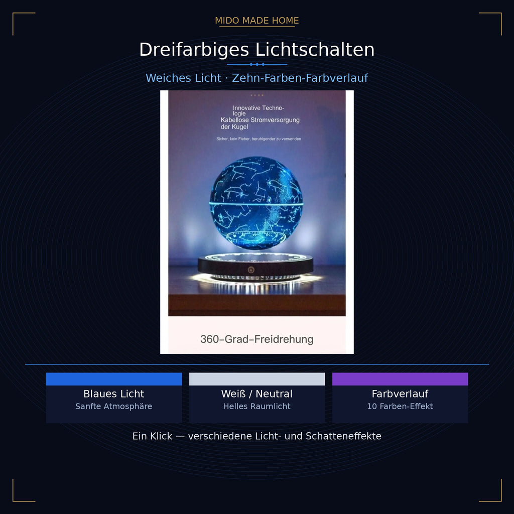 Schwebende LED-Magnetlampe – Futuristisches Design & 10 Farbmodi