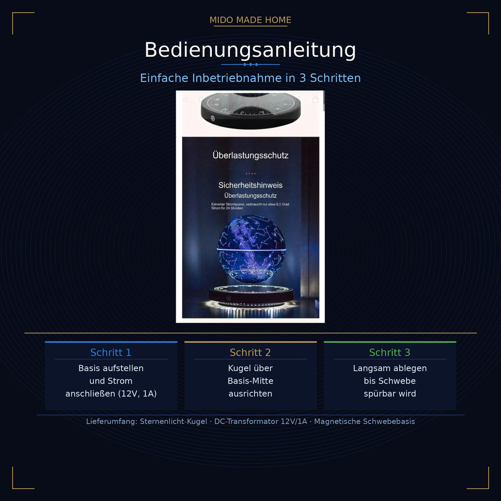 Schwebende LED-Magnetlampe – Futuristisches Design & 10 Farbmodi