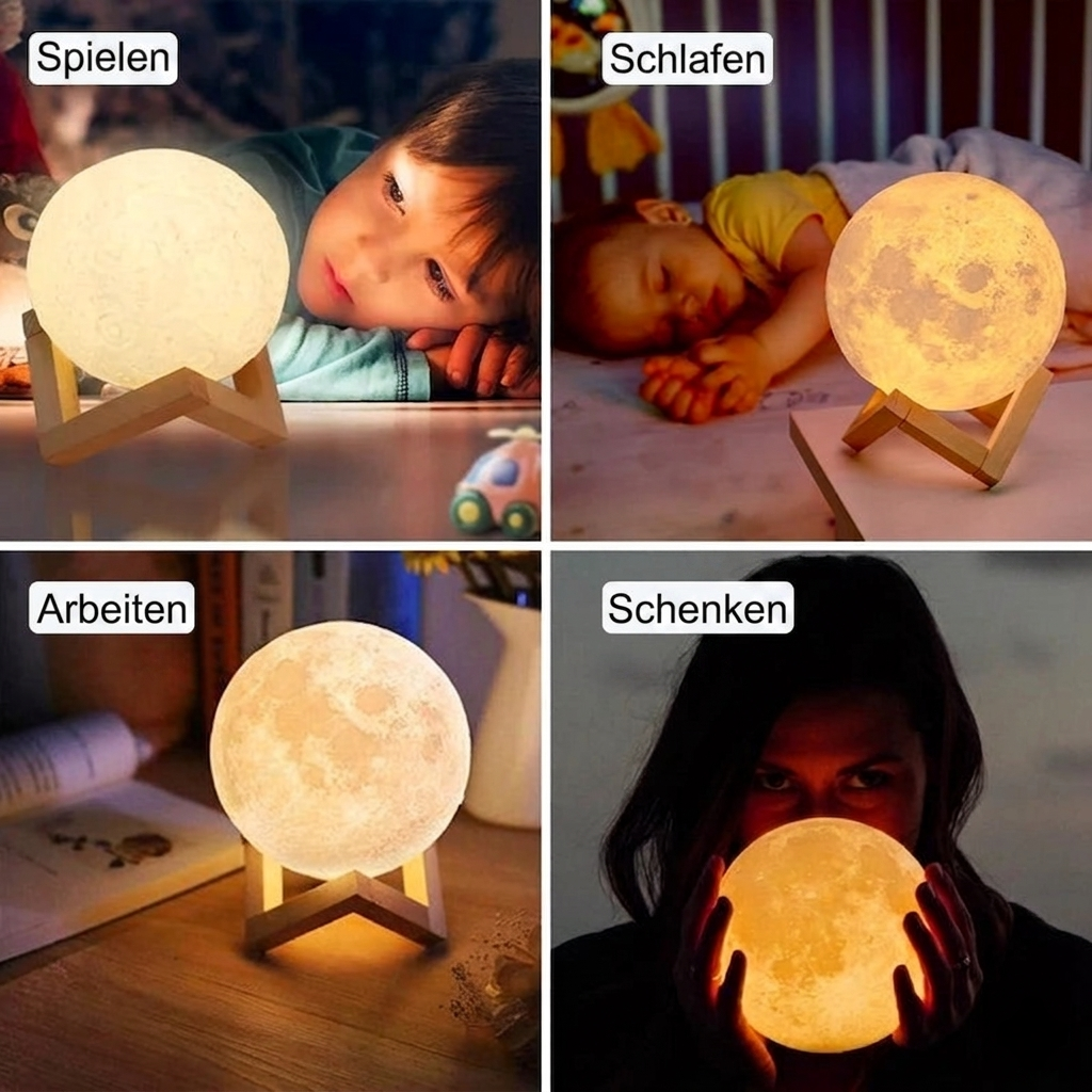 Mondlicht Smart-Lampe – 16 Farben & Fernbedienung