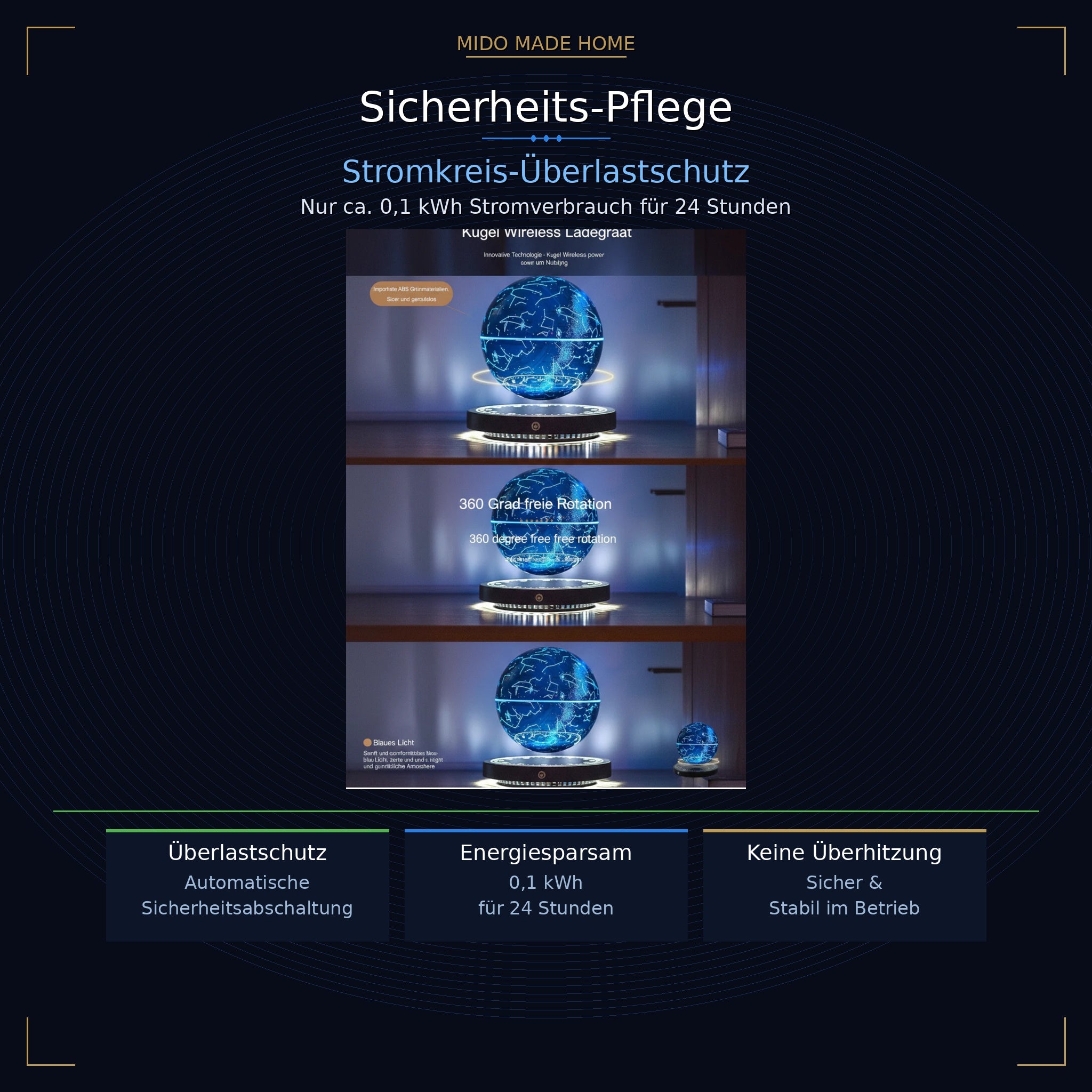 Schwebende LED-Magnetlampe – Futuristisches Design & 10 Farbmodi