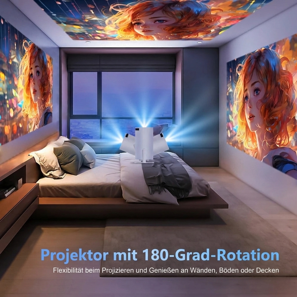 MAGCUBIC HY300 PRO 8K Beamer – Android 14, Dual Wifi6, 290ANSI, Allwinner H726, BT5.4, 1080P 1280*720P Home Cinema & Outdoor Projektor
