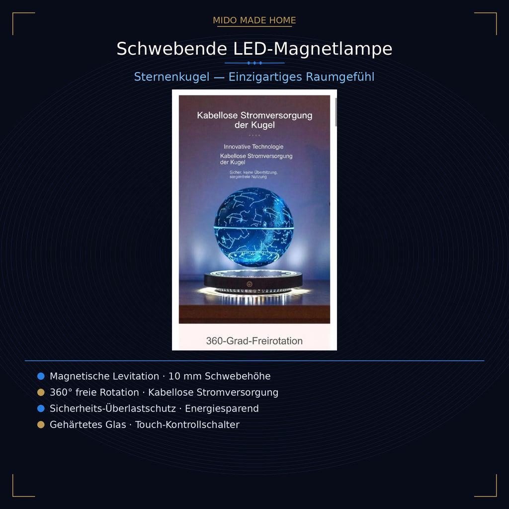 Schwebende LED-Magnetlampe – Futuristisches Design & 10 Farbmodi