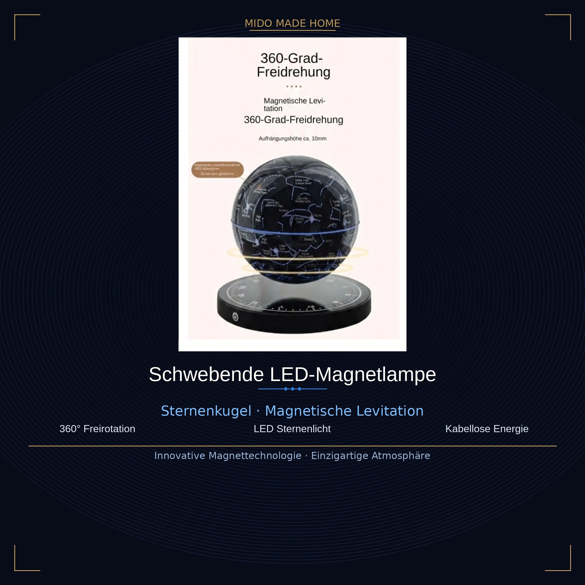 Schwebende LED-Magnetlampe – Futuristisches Design & 10 Farbmodi