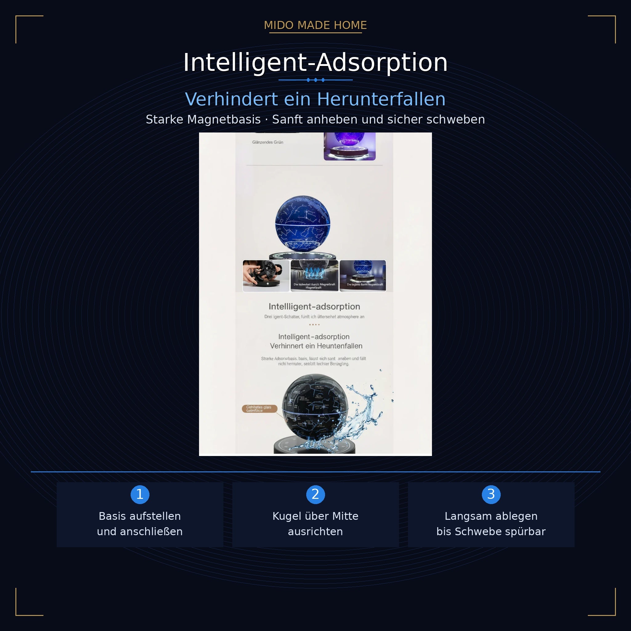Schwebende LED-Magnetlampe – Futuristisches Design & 10 Farbmodi