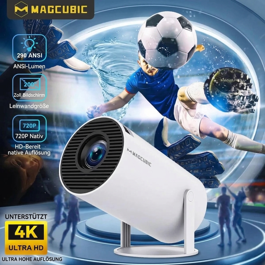 MAGCUBIC HY300 PRO 8K Beamer – Android 14, Dual Wifi6, 290ANSI, Allwinner H726, BT5.4, 1080P 1280*720P Home Cinema & Outdoor Projektor